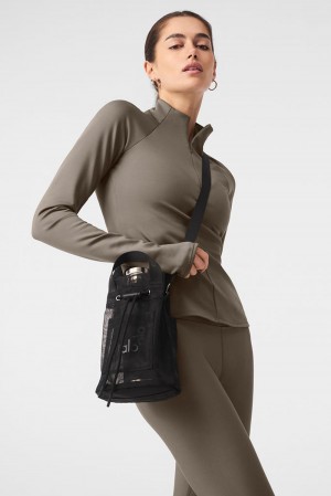 Bolso Saco Alo Yoga Sheer Cross Body Mujer Negras | España PNDU-01742
