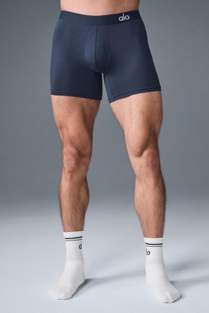 Boxer Alo Yoga Day and Night Hombre Azul Marino | España AOYW-98246