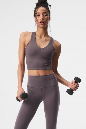 Bra Tank Alo Yoga Airbrush Real Mujer Raisinette | España SUEL-98672