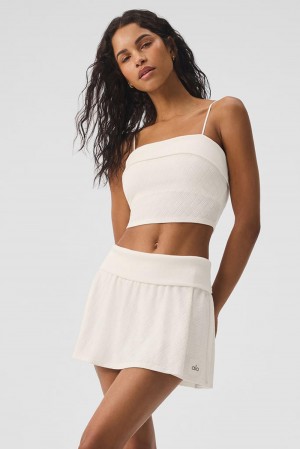 Bra Tank Alo Yoga Doubles Only Mujer Ivory | España HSOG-65094