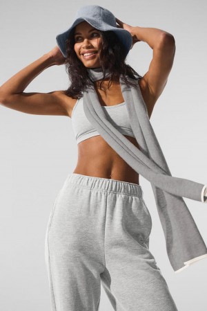 Bufanda Alo Yoga Cashmere Light Frosted Mujer Verde Menta Gris | España RXNU-98675