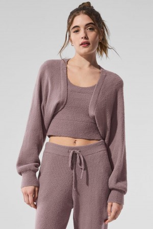 Bufanda Alo Yoga Snuggle Up Sweater Shawl Mujer Mushroom | España JOAY-12834