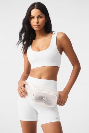 Bum Bags Alo Yoga Sheer Fanny Pack Hombre Blancas | España QWUB-71936