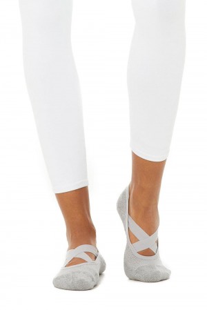 Calcetines Alo Yoga Pivot Barre Barres Mujer Gris | España LZVY-90183