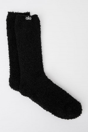 Calcetines Alo Yoga Plush Lush Mujer Negras | España RTSM-21843