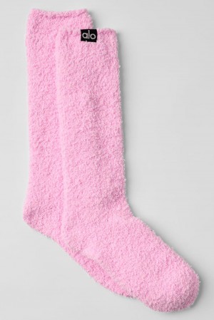 Calcetines Alo Yoga Plush Lush Mujer Rosas | España NIYA-59703