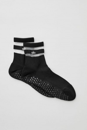 Calcetines Alo Yoga Pulse Grip Mujer Negras | España BXWV-41230