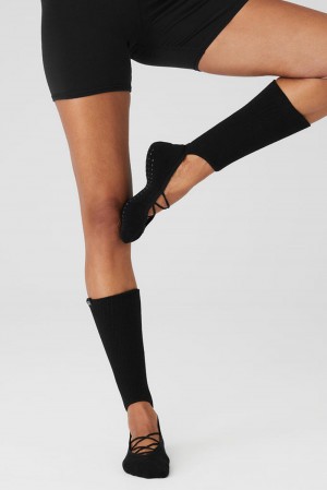 Calcetines Alo Yoga Strappy Siren Grip Mujer Negras | España MSRK-34150
