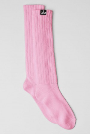 Calcetines Alo Yoga Unisex Scrunch Mujer Rosas | España AYWV-56428