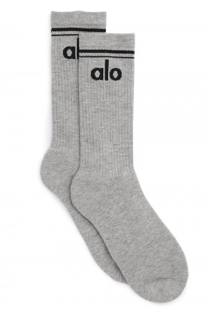 Calcetines Alo Yoga Unisex Throwback Mujer Gris Negras | España NXLK-75310