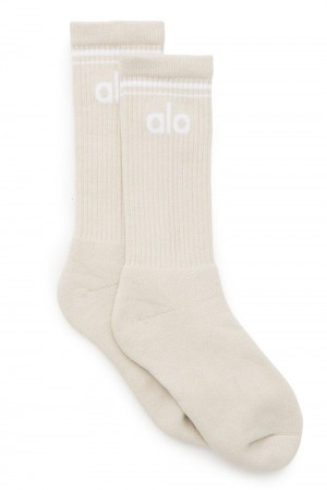Calcetines Alo Yoga Unisex Throwback Mujer Blancas | España MAHY-92851