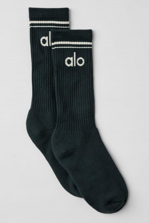 Calcetines Alo Yoga Unisex Throwback Mujer Verde | España AJIP-54907