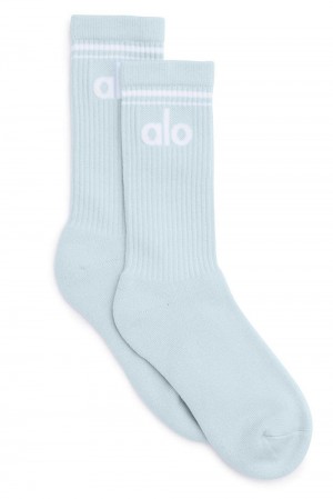 Calcetines Alo Yoga Unisex Throwback Mujer Azules Blancas | España VQHL-81973