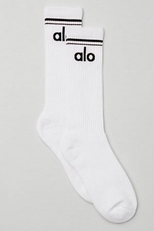 Calcetines Alo Yoga Unisex Throwback Mujer Blancas Negras | España LMVH-13684