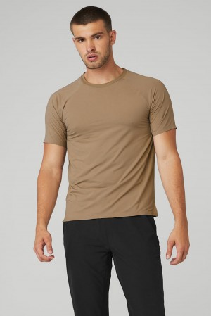 Camisetas Running Alo Yoga Idol Performance Hombre Gravel | España GKLV-05327