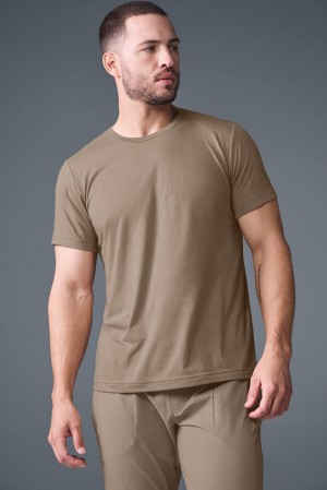 Camisetas Running Alo Yoga Triumph Hombre Gravel | España FMOY-07264