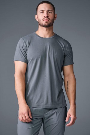 Camisetas Running Alo Yoga Triumph Hombre Gris | España XMOU-70832