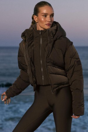 Chaqueta Puffer Alo Yoga Glacier Mujer Espresso | España GWXC-25186