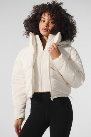 Chaqueta Puffer Alo Yoga Glacier Mujer Ivory | España AZSF-83654