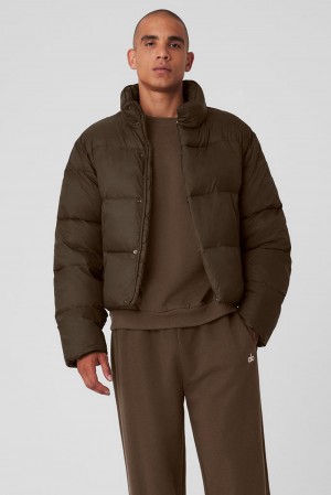 Chaqueta Puffer Alo Yoga Platinum Hombre Espresso | España QXFL-69034