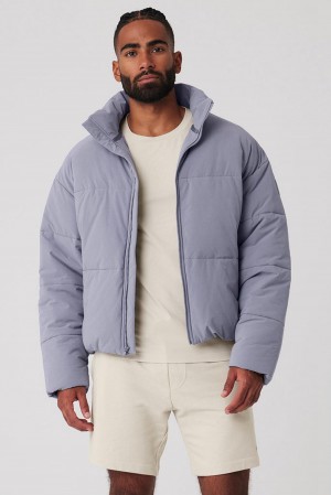 Chaqueta Puffer Alo Yoga Stretch Woven Street Hombre Fog | España ESQF-03971
