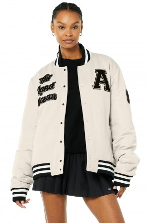 Chaquetas Alo Yoga G.O.A.T Mujer Bone | España UFSO-62140