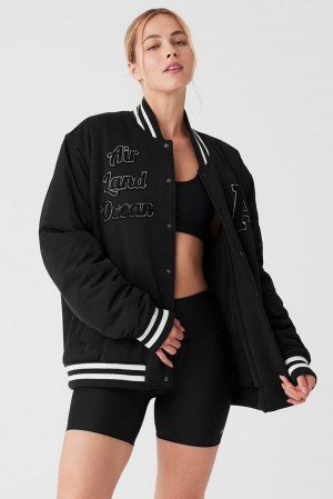 Chaquetas Alo Yoga G.O.A.T Mujer Negras | España UNEM-63421