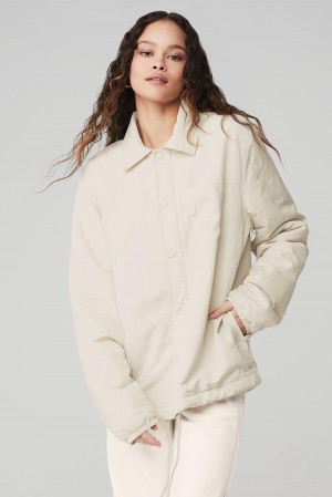 Chaquetas Alo Yoga Legend Mujer Bone | España HBDP-16243