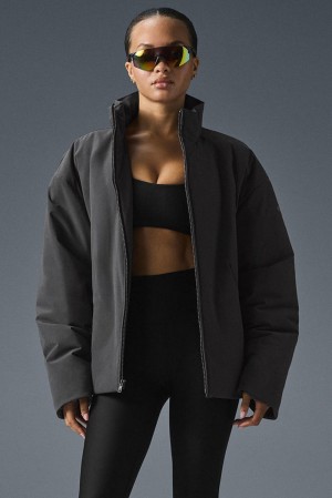 Chaquetas Alo Yoga Stretch Woven Notable Mujer Anthracite | España IXHS-15743