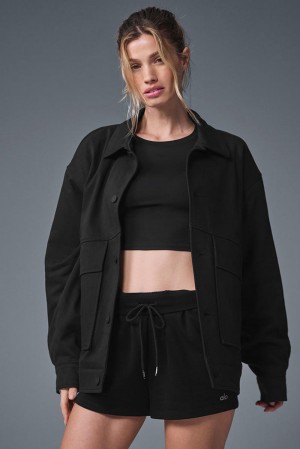 Chaquetas Alo Yoga Unisex One Up Mujer Negras | España XAOR-89125