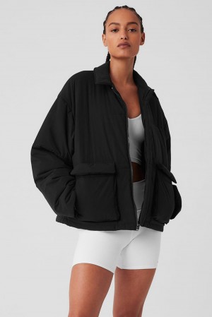 Chaquetas Alo Yoga Voyage Utility Cargo Mujer Negras | España VUPZ-46098