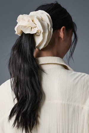 Coletero Alo Yoga Micro Plisse Oversize Mujer Oat Milk | España KVLE-74031