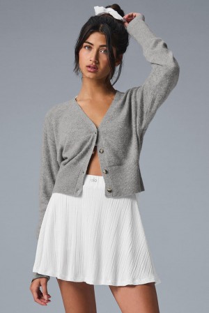 Cárdigan Alo Yoga Cashmere Jet Set Mujer Gris | España YSWE-06215