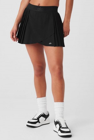 Falda Alo Yoga Aces Tennis Mujer Negras | España BLYJ-07951