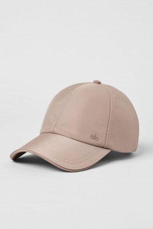 Gorras Alo Yoga Satin Off-Duty Mujer Taupe Satin | España NQDW-91683