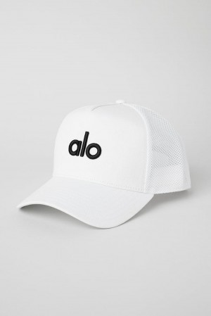 Gorras De Camionero Alo Yoga District Hombre Blancas Negras | España NHOE-14653