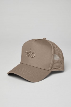 Gorras De Camionero Alo Yoga District Hombre Gravel | España PSGA-83495