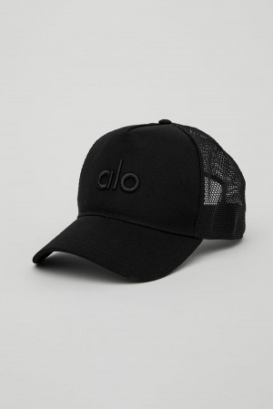 Gorras De Camionero Alo Yoga District Mujer Negras | España ZIHO-73416