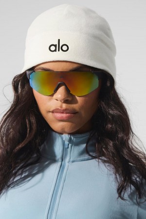 Gorro Alo Yoga Performance Fleece Mujer Ivory | España PVOU-01645