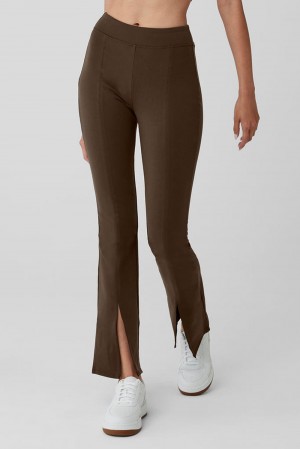 Leggins Alo Yoga Airbrush High-Waist 7/8 Flutter Mujer Espresso | España RAGD-76245