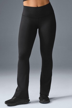 Leggins Alo Yoga Airbrush High-Waist Bootcut Mujer Negras | España PAVF-35270