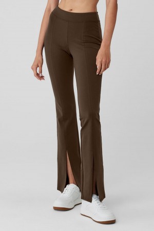 Leggins Alo Yoga Airbrush High-Waist Flutter Mujer Espresso | España YSVD-09162