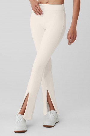 Leggins Alo Yoga Airbrush High-Waist Flutter Mujer Ivory | España OMIC-69830