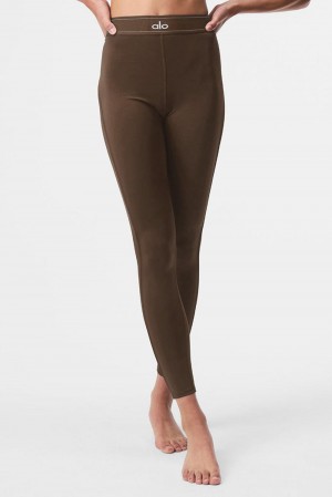 Leggins Alo Yoga Airlift High-Waist Suit Up Mujer Espresso | España YKQC-48379