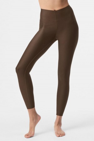 Leggins Alo Yoga Airlift Strength Extreme High-Waist 7/8 Mujer Espresso | España SKLX-36591