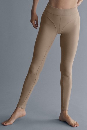 Leggins Alo Yoga Alosoft High-Waist Head Start Mujer Gravel | España PMWN-30275
