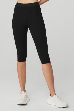 Leggins Alo Yoga Alosoft High-Waist Iconic 90'sri Mujer Negras | España TSVK-46702