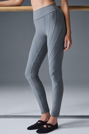 Leggins Alo Yoga Alosoft High-Waist Sunray Mujer Gris Gris | España NEDY-21957