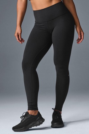 Leggins Alo Yoga High-Waist Airbrush Mujer Negras | España PTKM-08164