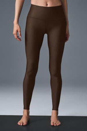 Leggins Alo Yoga High-Waist Airlift Mujer Espresso | España YAHW-91058